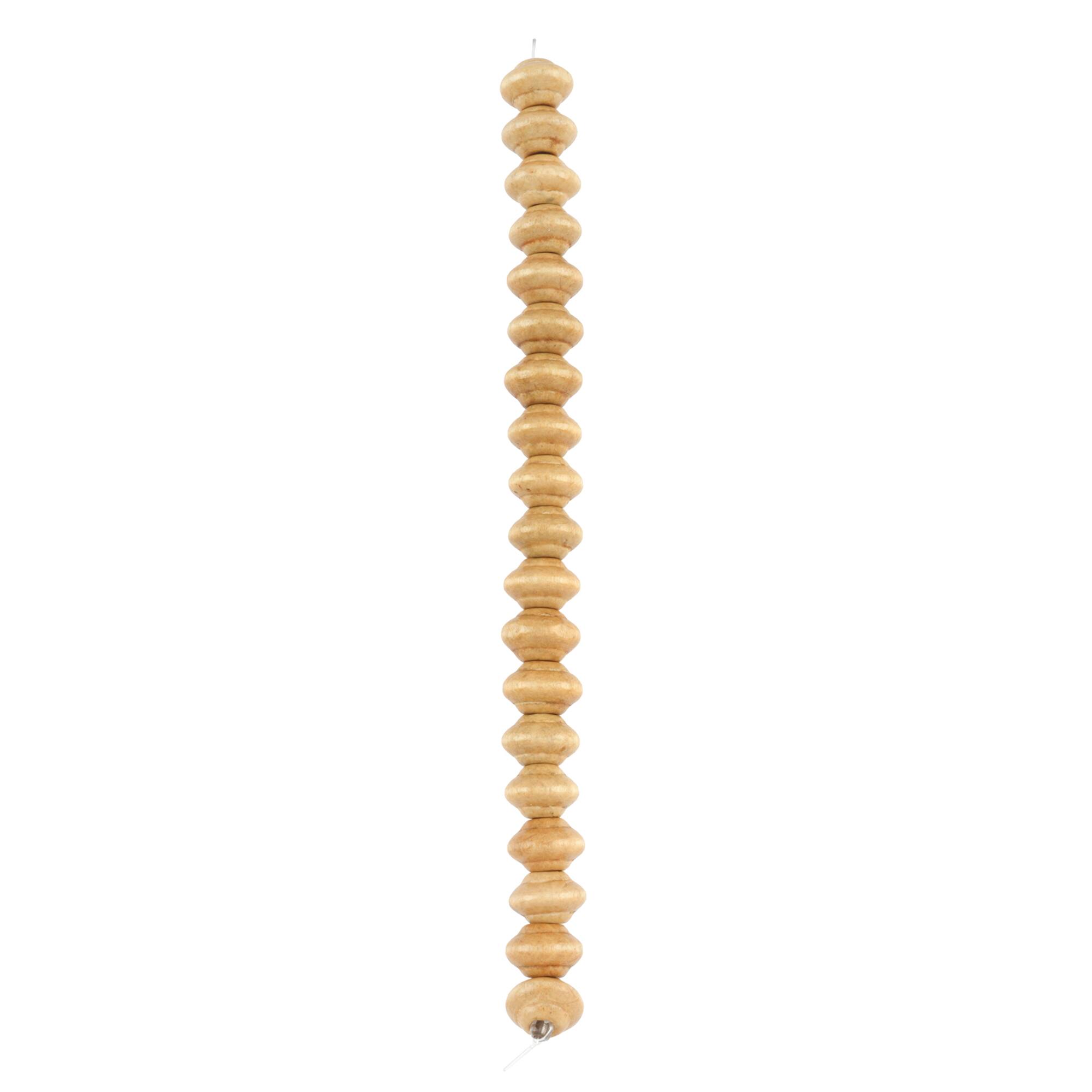 Natural Wood Saucer Beads, 13mm by Bead Landing™